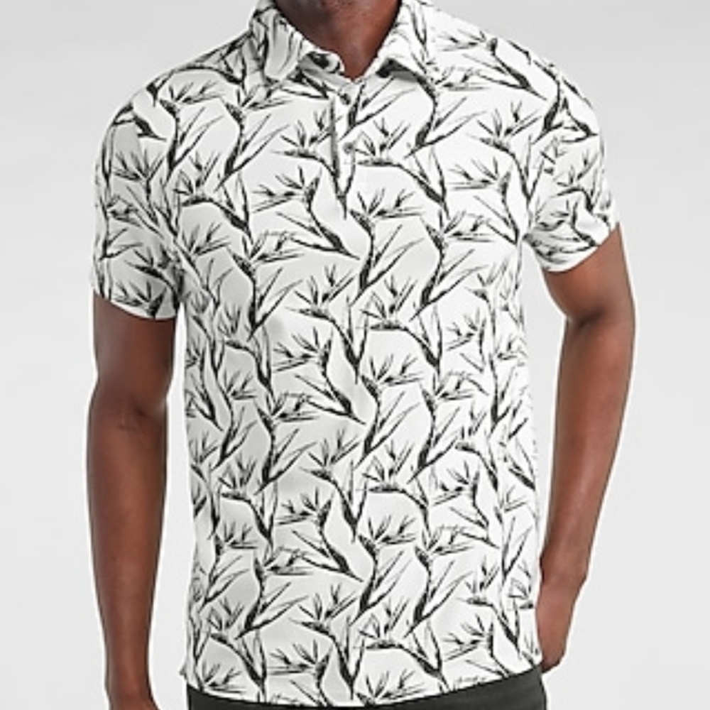 Express Floral Luxe Pique Polo